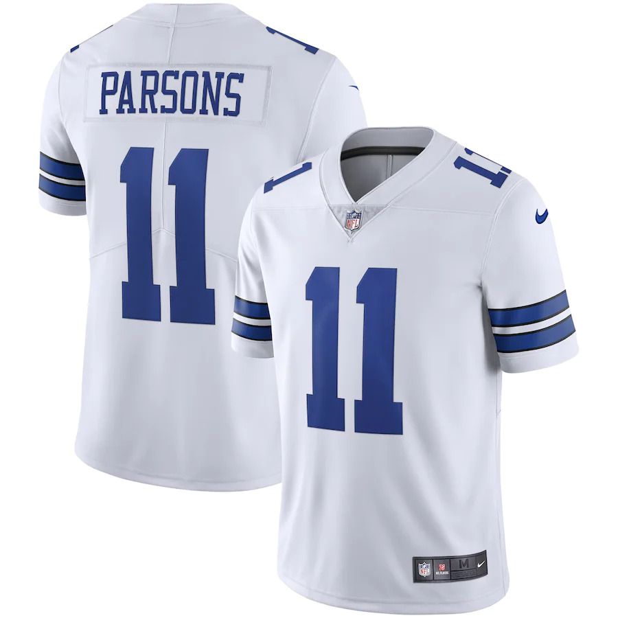 Men Dallas Cowboys #11 Micah Parsons Nike White Vapor Limited NFL Jersey->women nfl jersey->Women Jersey